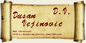 Dušan Vejinović vizit kartica